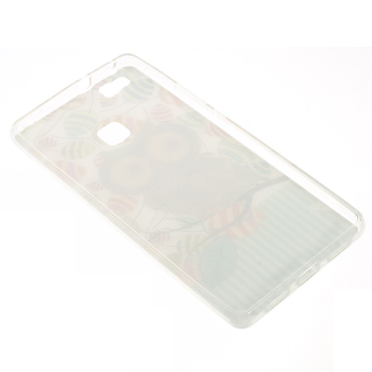 Patterned TPU Skin Case for Huawei P9 Lite / G9 Lite - Owl and Leaves-4