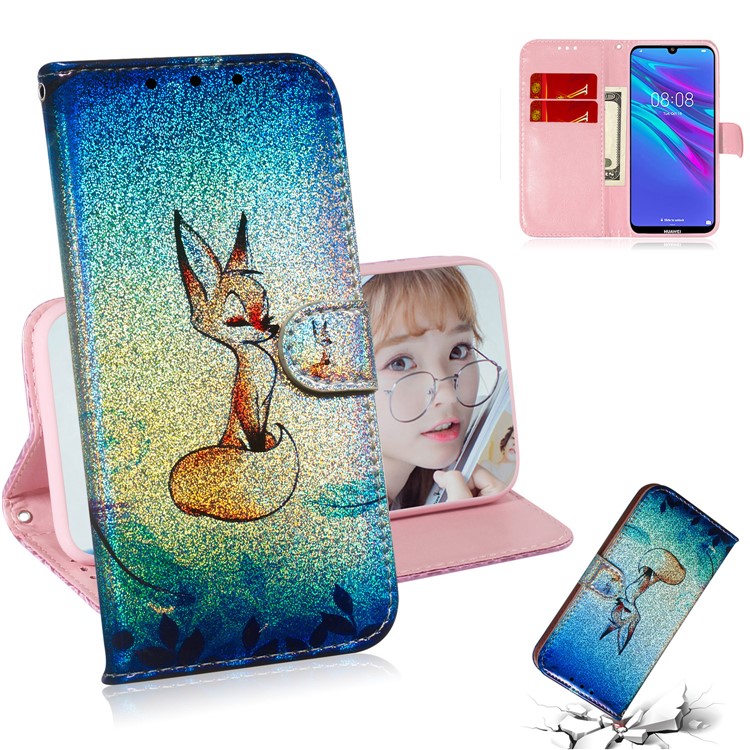 Support En Cuir Pour Huawei Y6 (2019, Avec Capteur D'empreintes Digitales) / Y6 Prime (2019) - Renard-1