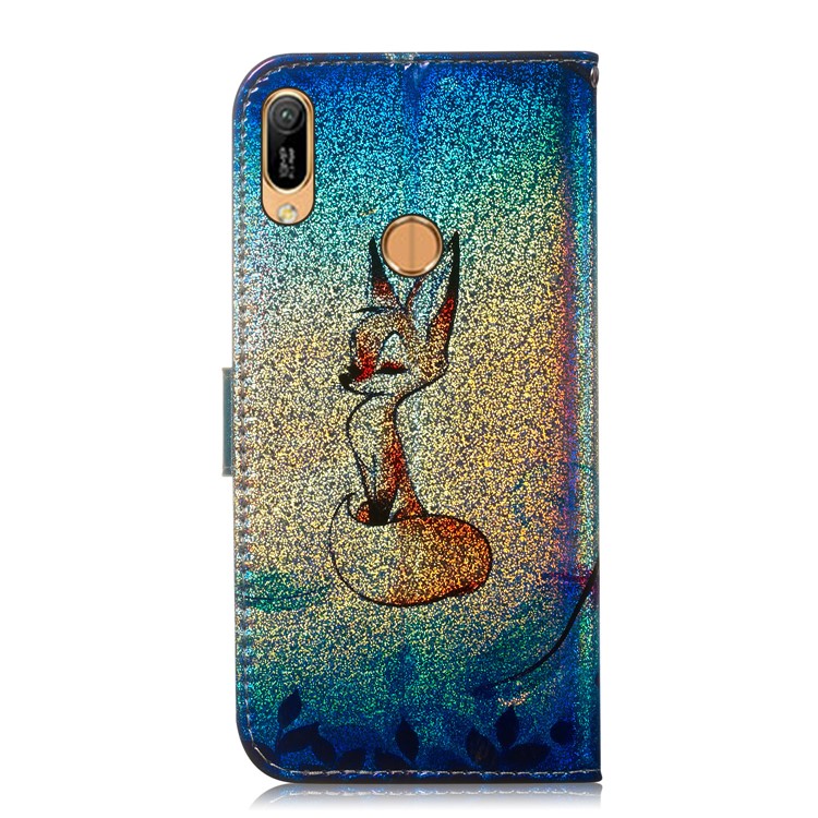 Support En Cuir Pour Huawei Y6 (2019, Avec Capteur D'empreintes Digitales) / Y6 Prime (2019) - Renard-3