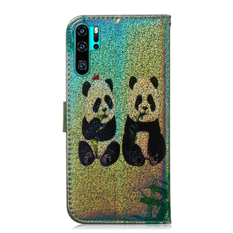 Pattern Printing PU Leather Phone Case for Huawei P30 Pro - Pandas-3