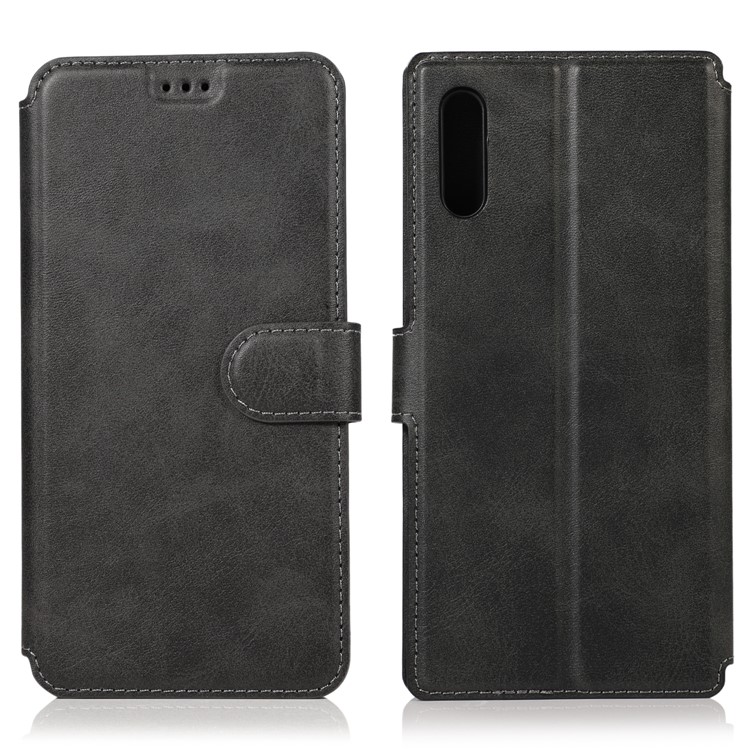 PU Leather + TPU Wallet Stand Phone Shell for Huawei Honor 9X - Black-2