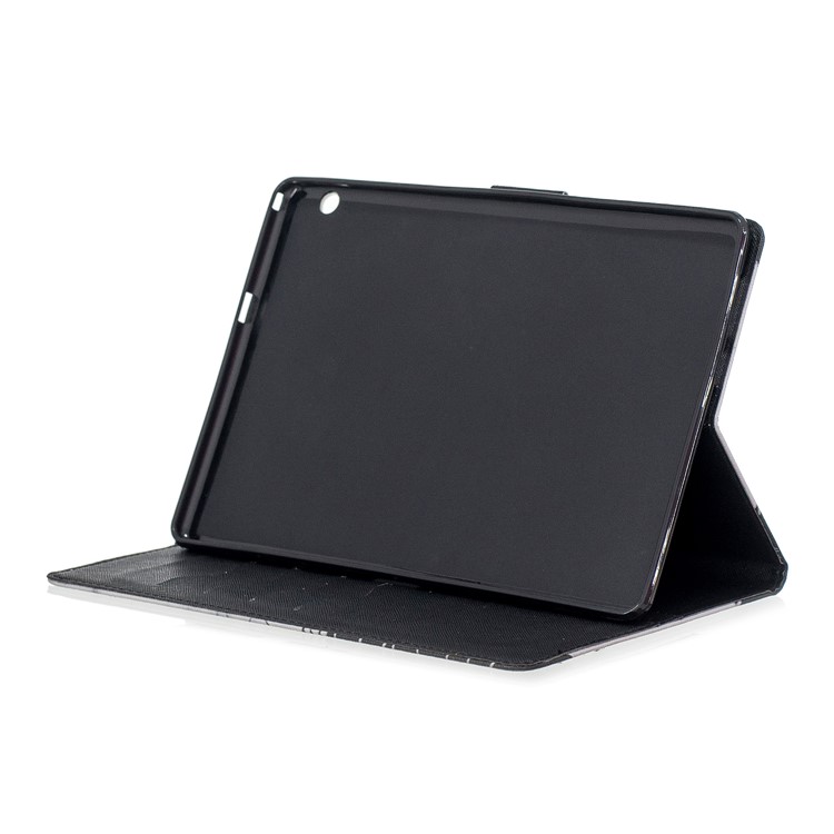 Étui En Cuir De Support De Portefeuille D'impression De Modèle Pour Le Huawei Mediapad T3 10 - Chat Noir Et Blanc-5