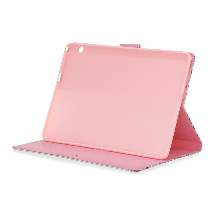 Funda De Tableta De Cuero Con Soporte De Impresión De Patrón Para Huawei Mediapad T3 10 - Niña Y Mariposas-5