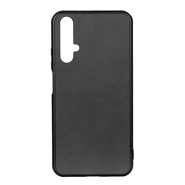 Matte Skin PU Leather PC +TPU Hybrid Phone Cover for Huawei nova 5 / nova 5 Pro - Black-1