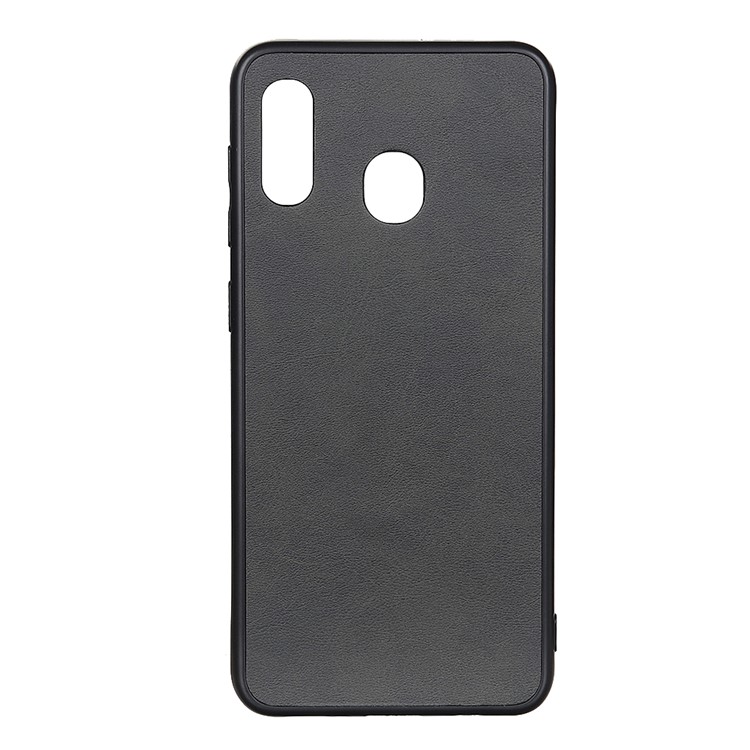 Matte Texture PU Leather Skin Plastic +TPU Hybrid Phone Cover Casing for Huawei P Smart Z / Y7 Prime (2019) - Black-1