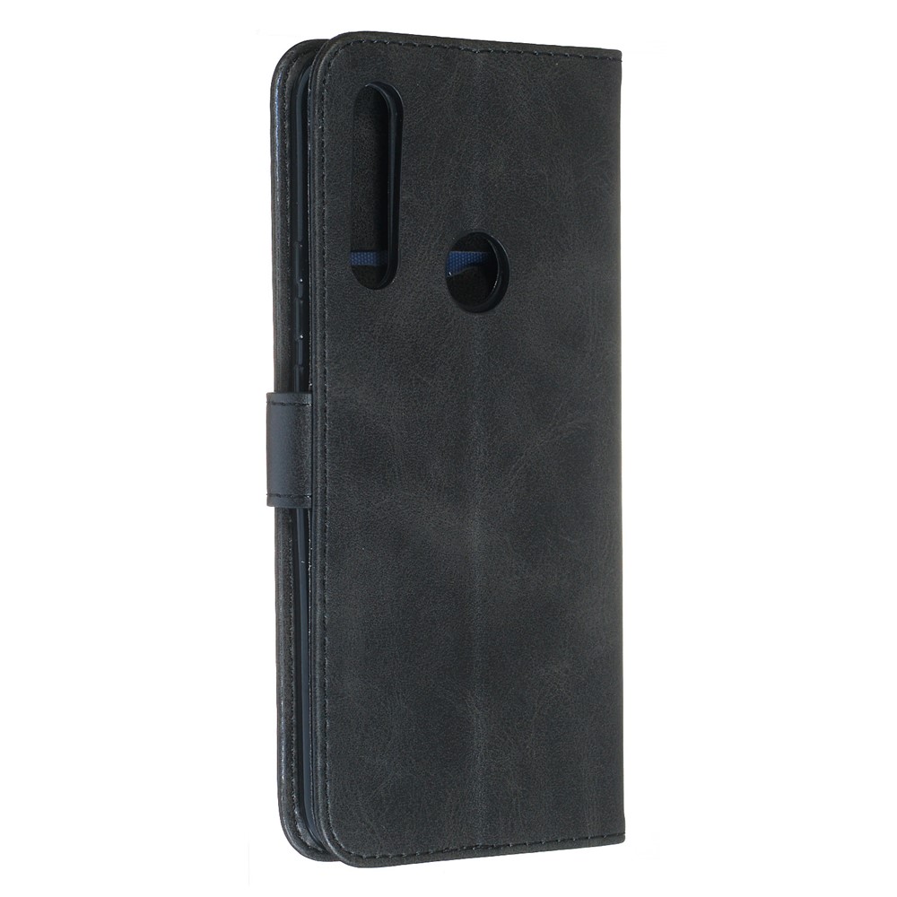 Case de Billetera de Cuero Flip de Bolsillo Con Cremallera Para Huawei Honor 9x (Global)/ P Smart z/ y9 Prime/ Disfrute 10 Plus - Negro