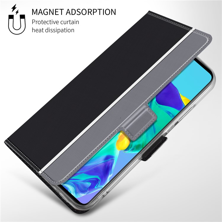 Baiyu Serie Elegante Funda De Cuero Para Doble Ranura Para Tarjeta De Teléfono Funda Protectora Con Soporte De Cordón Para Huawei P30 - Negro-9
