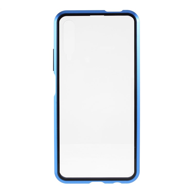 Magnetic Adsorption Metal + Tempered Glass Hybrid Case for Huawei Honor 9X - Blue-7