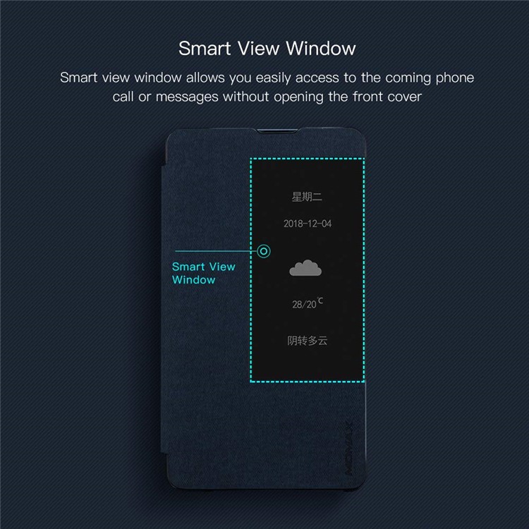 MOMAX Smart View Window Stand Leather Phone Cover with Pen Slot for Huawei Mate 20 X 5G-3