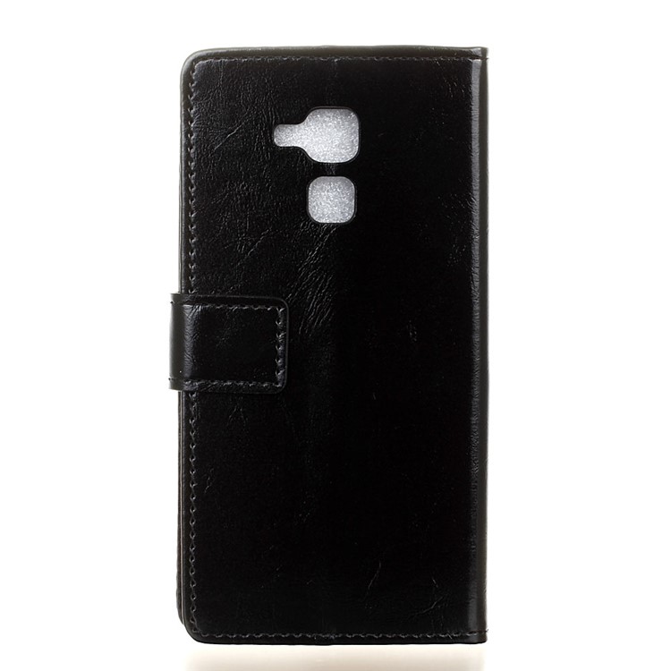 Crazy Horse Leather Wallet Case for Huawei Honor 5c / GT3 - Black-2