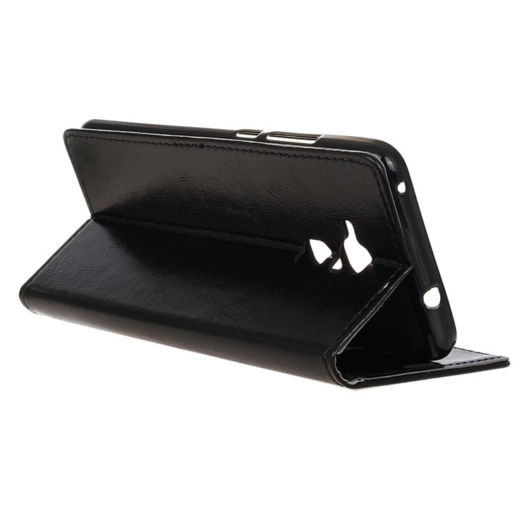 Crazy Horse Leather Wallet Case for Huawei Honor 5c / GT3 - Black-5