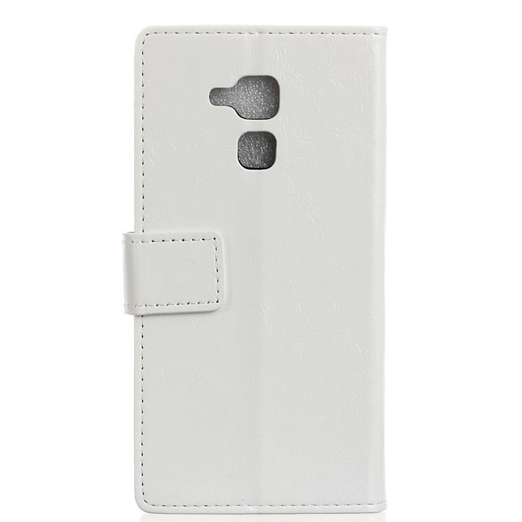 Crazy Horse Leather Wallet Cover for Huawei Honor 5c / GT3 - White-2