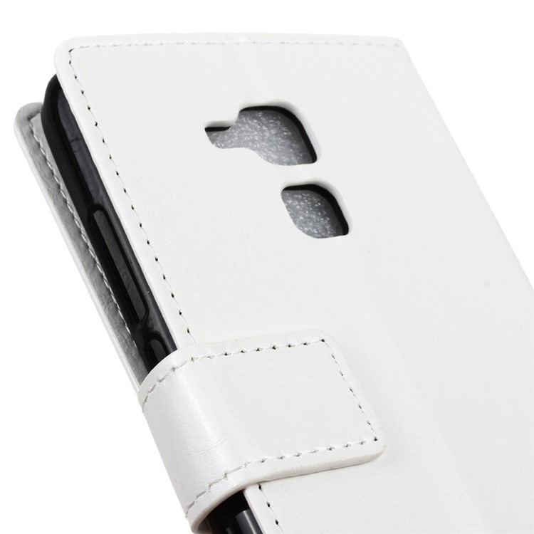 Crazy Horse Leather Wallet Cover for Huawei Honor 5c / GT3 - White-7