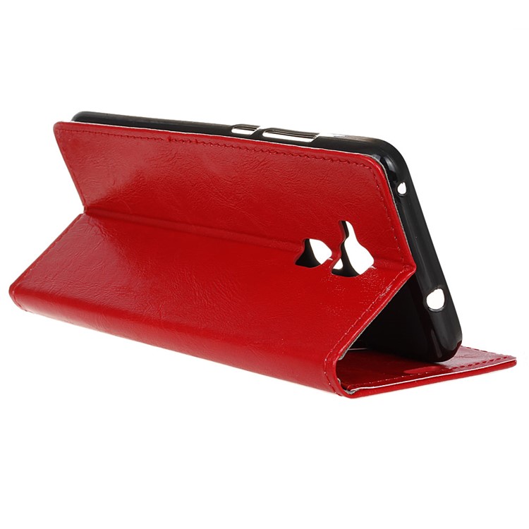 Crazy Horse Leather Wallet Case Cover for Huawei Honor 5c / GT3 - Red-5