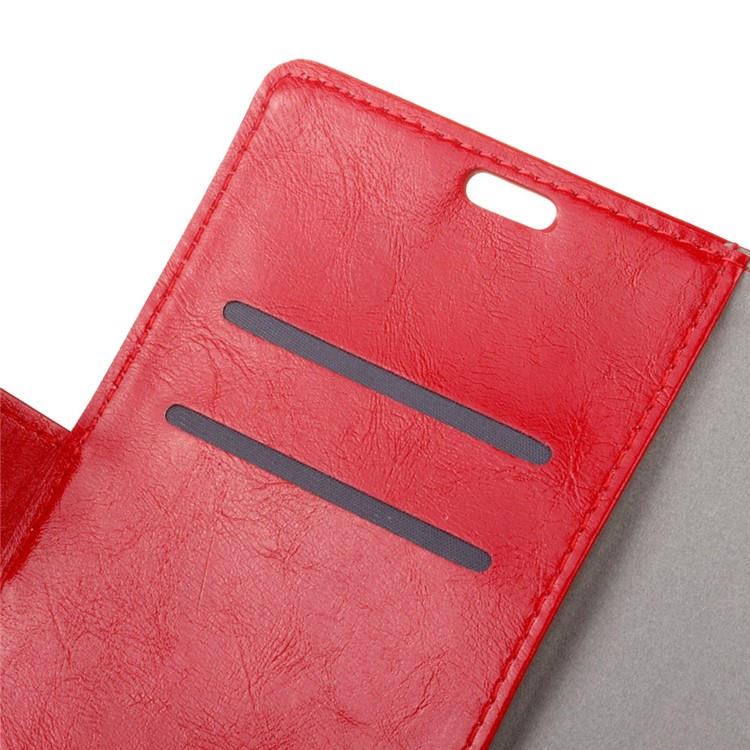 Crazy Horse Leather Wallet Case Cover for Huawei Honor 5c / GT3 - Red-6