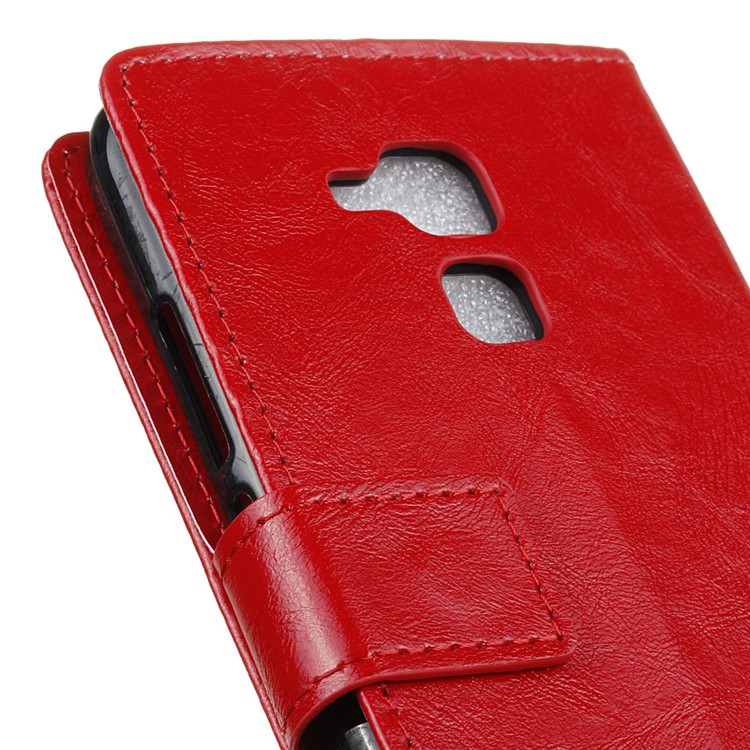 Crazy Horse Leather Wallet Case Cover for Huawei Honor 5c / GT3 - Red-7