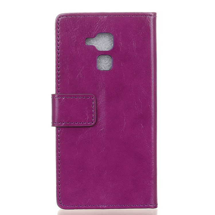 Crazy Horse PU Leather Wallet Case for Huawei Honor 5c / GT3 - Purple-2