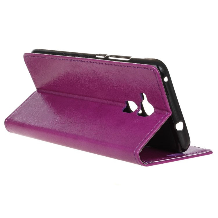 Crazy Horse PU Leather Wallet Case for Huawei Honor 5c / GT3 - Purple-5