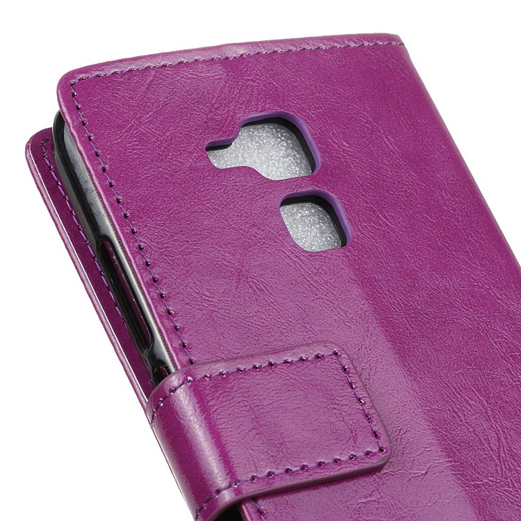 Crazy Horse PU Leather Wallet Case for Huawei Honor 5c / GT3 - Purple-7