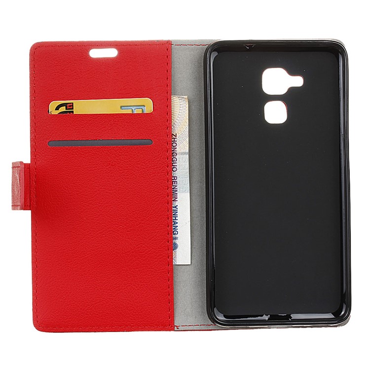 Wallet Leather Phone Case for Huawei Honor 5c / GT3 - Red-3