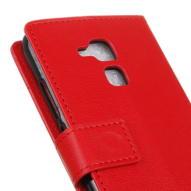 Wallet Leather Phone Case for Huawei Honor 5c / GT3 - Red-6