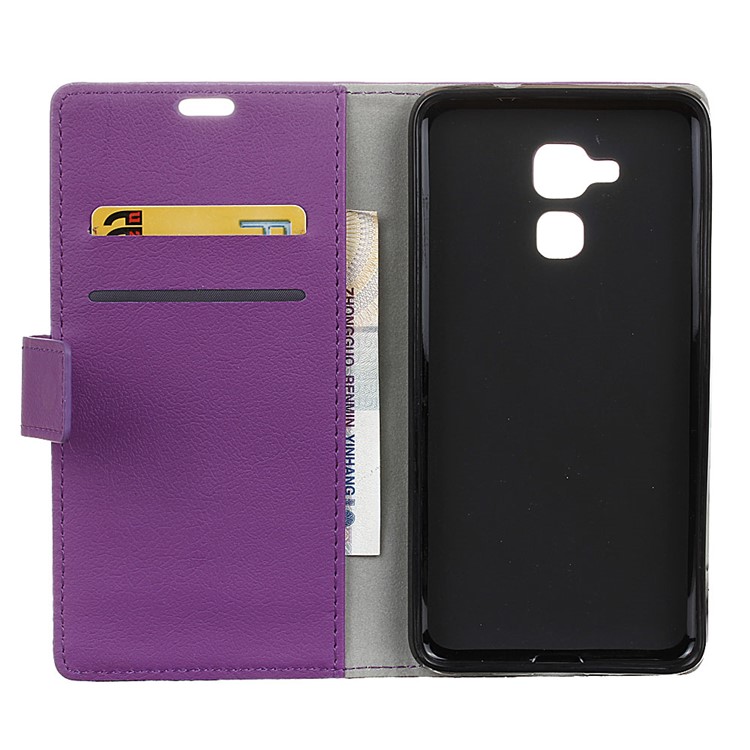 Phone Leather Stand Case for Huawei Honor 5c / GT3 - Purple-3