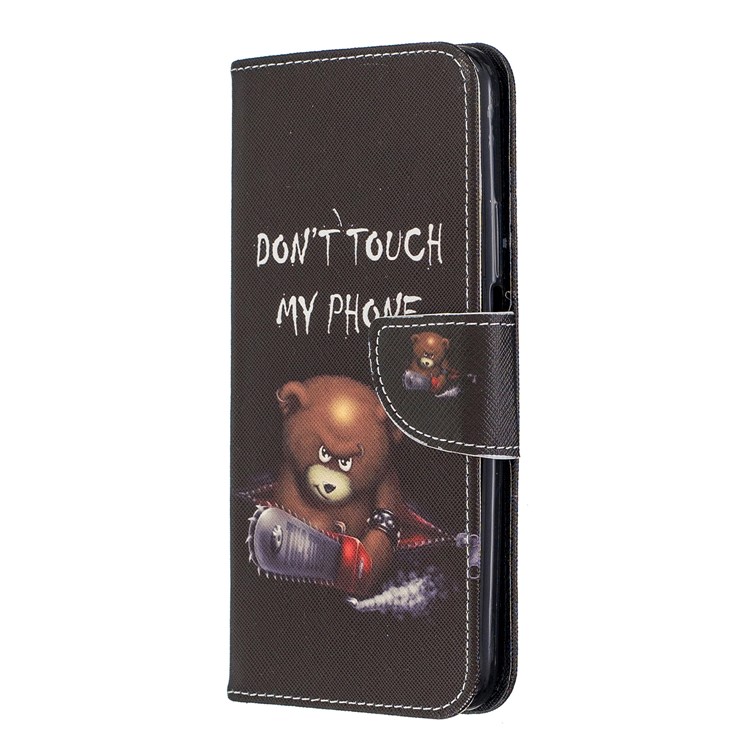 Funda De Cuero Con Estampado De Billetera De Cuero Para Huawei Honor 9X / Honor 9X Pro - Oso Y Sus Advertencias-2