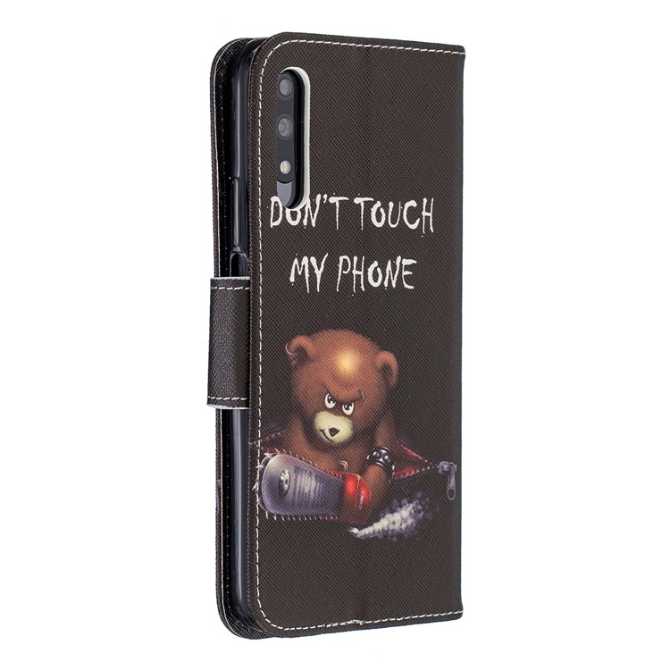 Funda De Cuero Con Estampado De Billetera De Cuero Para Huawei Honor 9X / Honor 9X Pro - Oso Y Sus Advertencias-3