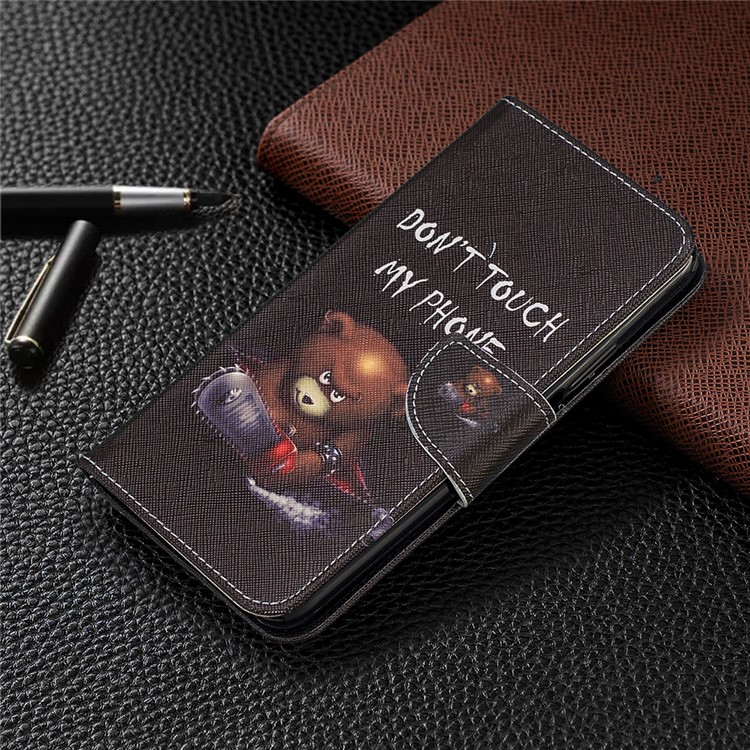 Funda De Cuero Con Estampado De Billetera De Cuero Para Huawei Honor 9X / Honor 9X Pro - Oso Y Sus Advertencias-7