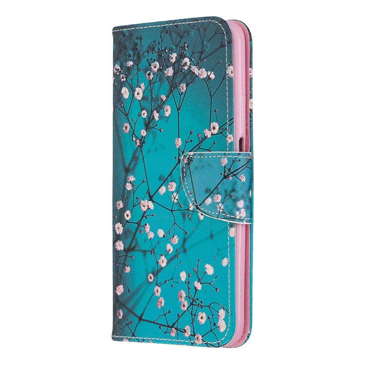 Funda De Cuero Con Estampado De Billetera De Cuero Para Huawei Honor 9X / Honor 9X Pro - árbol Con Flores-2