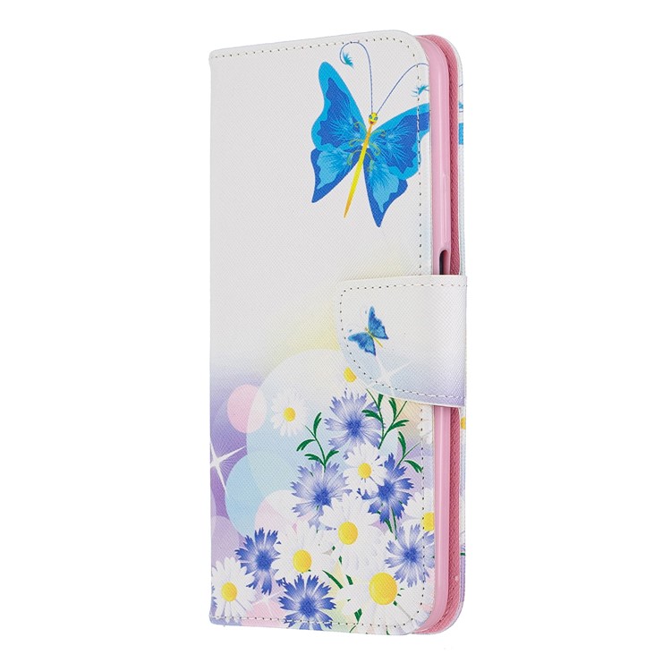 Funda De Cuero Con Estampado De Billetera De Cuero Para Huawei Honor 9X / Honor 9X Pro - Mariposas Azules-2