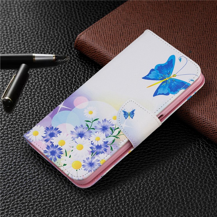 Funda De Cuero Con Estampado De Billetera De Cuero Para Huawei Honor 9X / Honor 9X Pro - Mariposas Azules-7