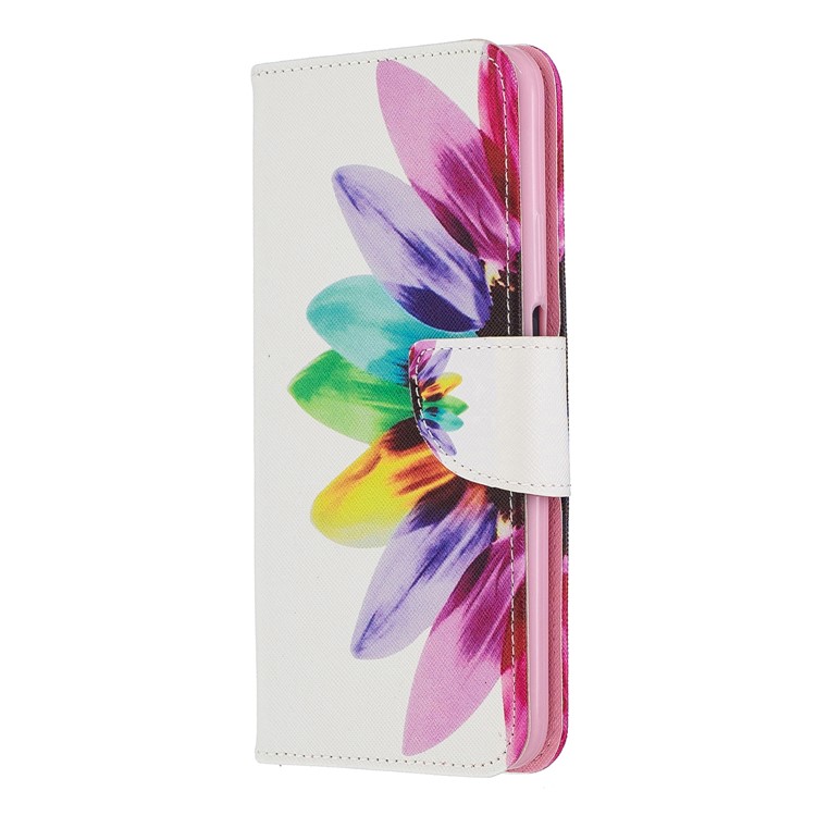 Funda De Cuero Con Estampado De Billetera De Cuero Para Huawei Honor 9X / Honor 9X Pro - Patrón De Pétalos-2