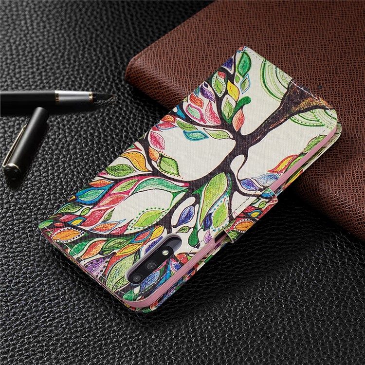 Funda De Cuero Con Estampado De Billetera De Cuero Para Huawei Honor 9X / Honor 9X Pro - árbol Coloreado-8