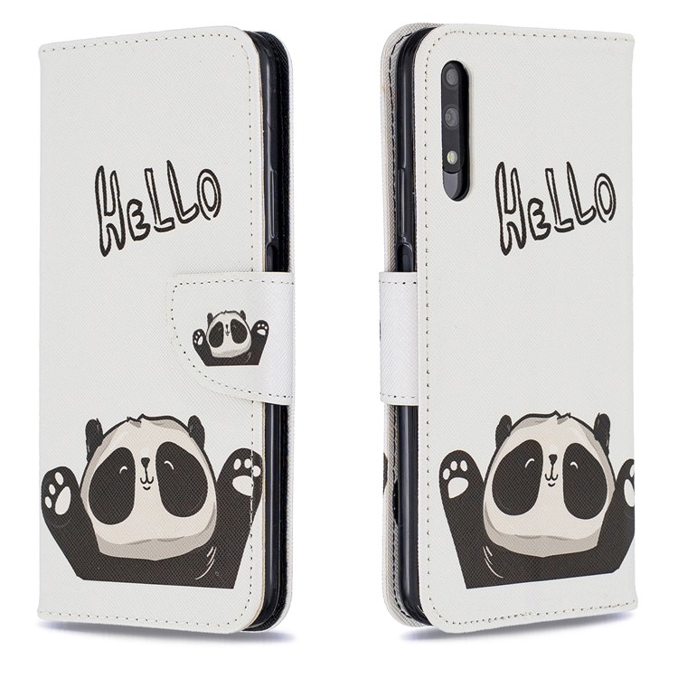 Pattern Printing PU Leather Wallet Case for Huawei Honor 9X / 9X Pro - Cute Panda-4