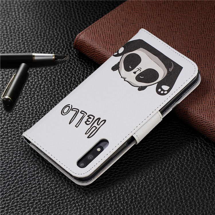 Pattern Printing PU Leather Wallet Case for Huawei Honor 9X / 9X Pro - Cute Panda-8