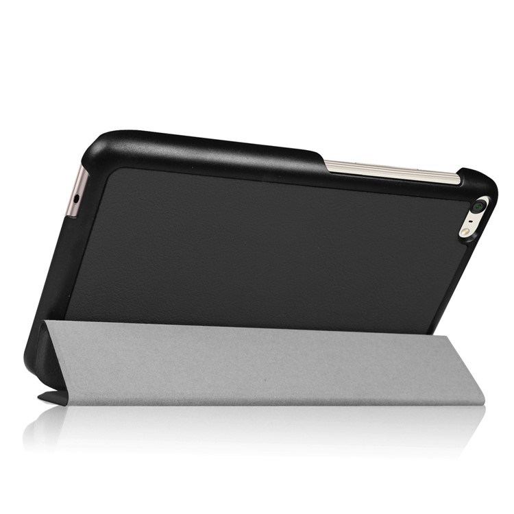 Tri-fold Stand PU Leather Case for Huawei MediaPad M2 7.0 - Black-4