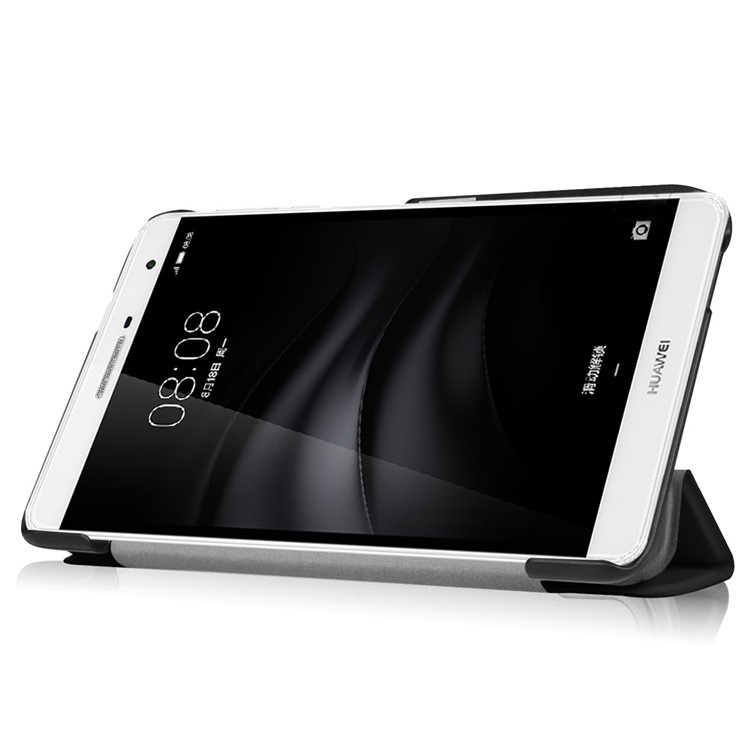 Tri-fold Stand PU Leather Case for Huawei MediaPad M2 7.0 - Black-5