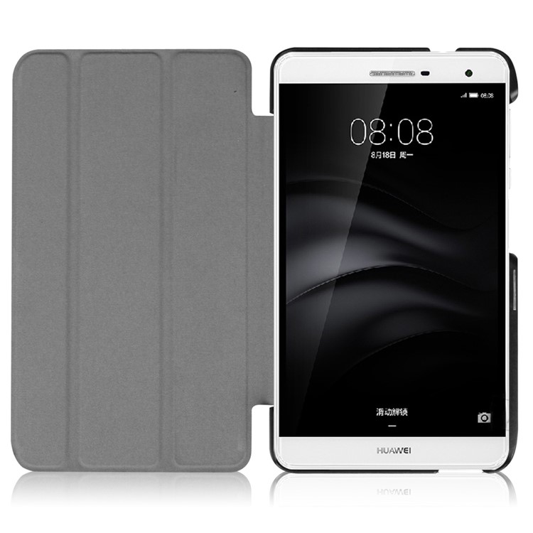Tri-fold Stand PU Leather Case for Huawei MediaPad M2 7.0 - Black-7