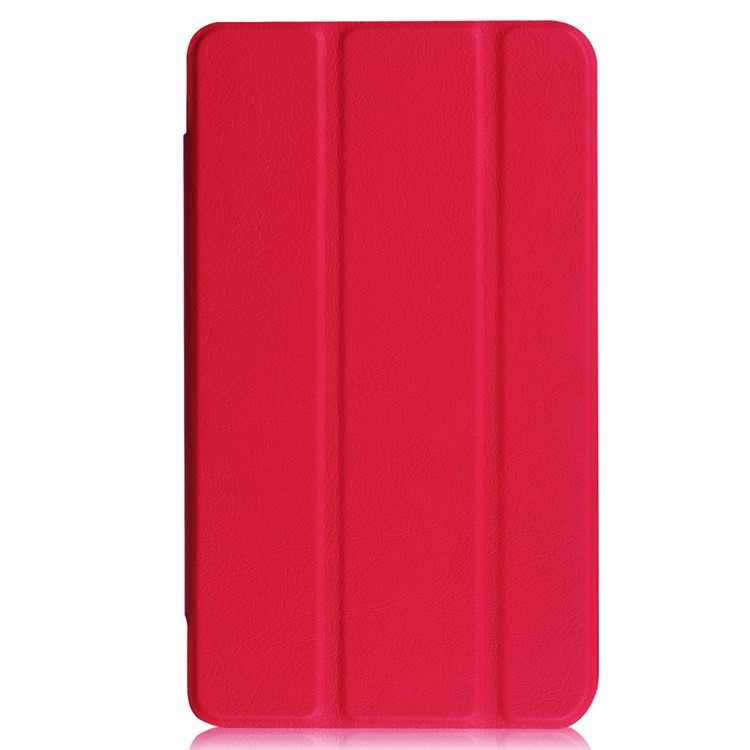 Tri-fold Stand Leather Cover for Huawei MediaPad M2 7.0 - Red-2