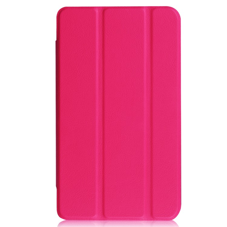 Tri-fold Stand PU Leather Shell for Huawei MediaPad M2 7.0 - Rose-2