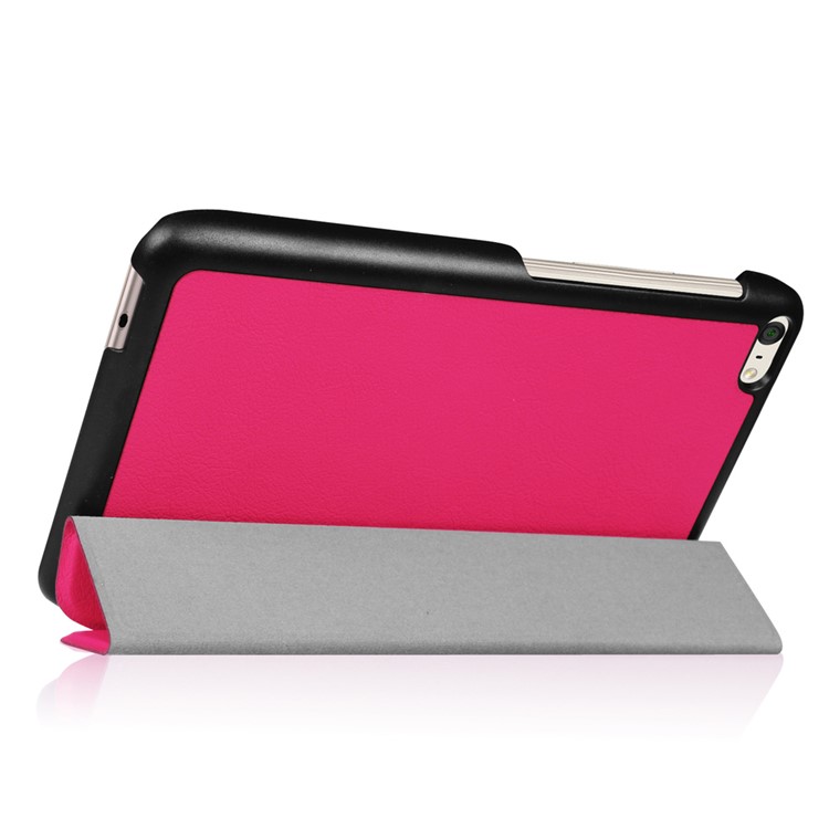 Tri-fold Stand PU Leather Shell for Huawei MediaPad M2 7.0 - Rose-4