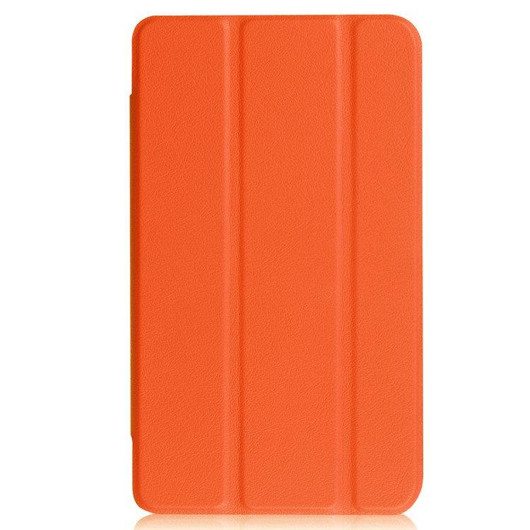 Tri-fold Stand PU Leather Cover for Huawei MediaPad M2 7.0 - Orange-2