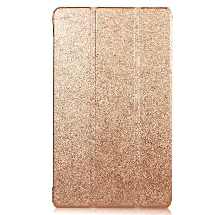 Tri-fold Stand PU Leather Shell for Huawei MediaPad M2 7.0 - Rose Gold-2
