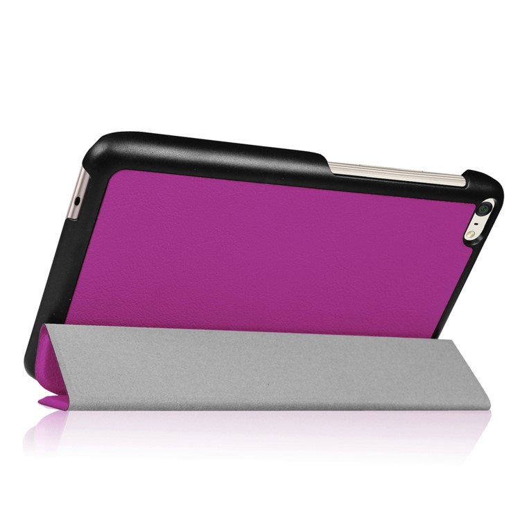 Tri-fold Stand Leather Case for Huawei MediaPad M2 7.0 - Purple-4
