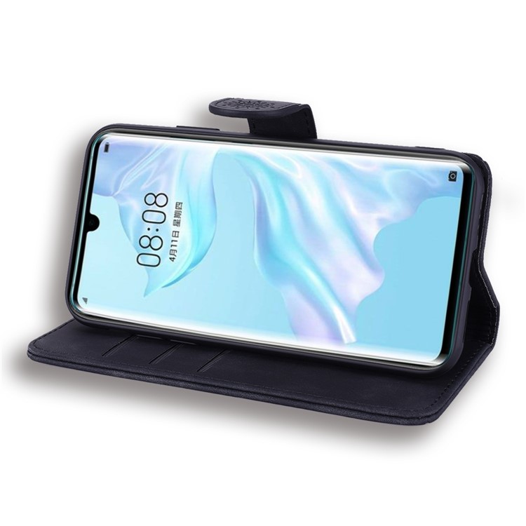 Imprint Mandala Flower Stand Wallet Leather Case Shell Cover for Huawei P30 Pro - Black-11