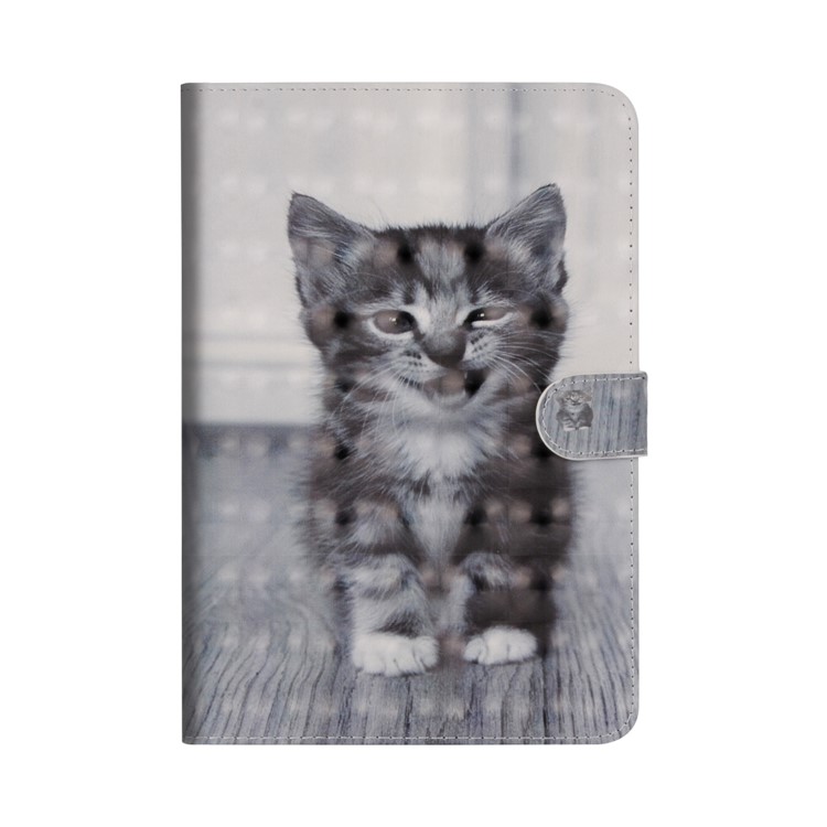 Portefeuille En Cuir De Style D'impression De Décor De Tache De Couverture De Comprimé De Support Pour Huawei Mediapad M6 8,4 Pouces - Chat-2