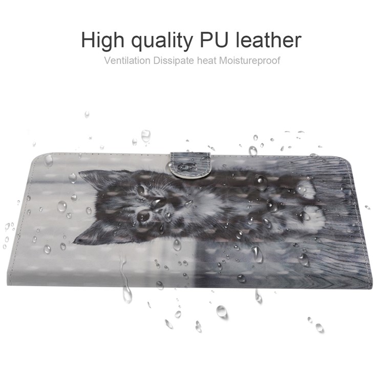 Portefeuille En Cuir De Style D'impression De Décor De Tache De Couverture De Comprimé De Support Pour Huawei Mediapad M6 8,4 Pouces - Chat-8