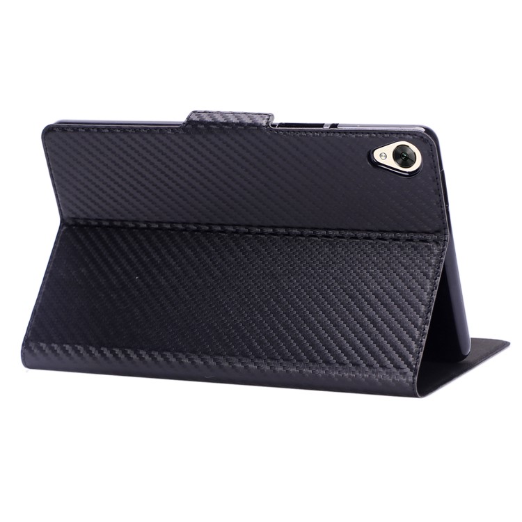 WY-1595A Ultra-thin Carbon Fiber Texture Stand Leather Tablet Shell for Huawei MediaPad M6 8.4-inch - Black-8