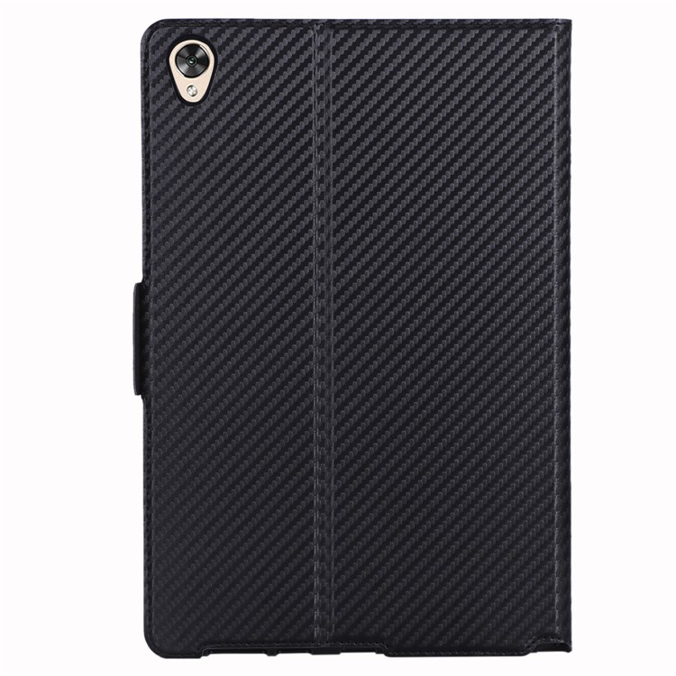 WY-1595A Ultra-thin Carbon Fiber Skin Stand Leather Tablet Cover for Huawei MediaPad M6 10.8-inch - Black-4